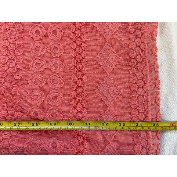 Rabbit Rabbit Rabbit Size M Peach Coral Lace Overlay Dress Wedding Guest Stretch - Picture 7 of 8